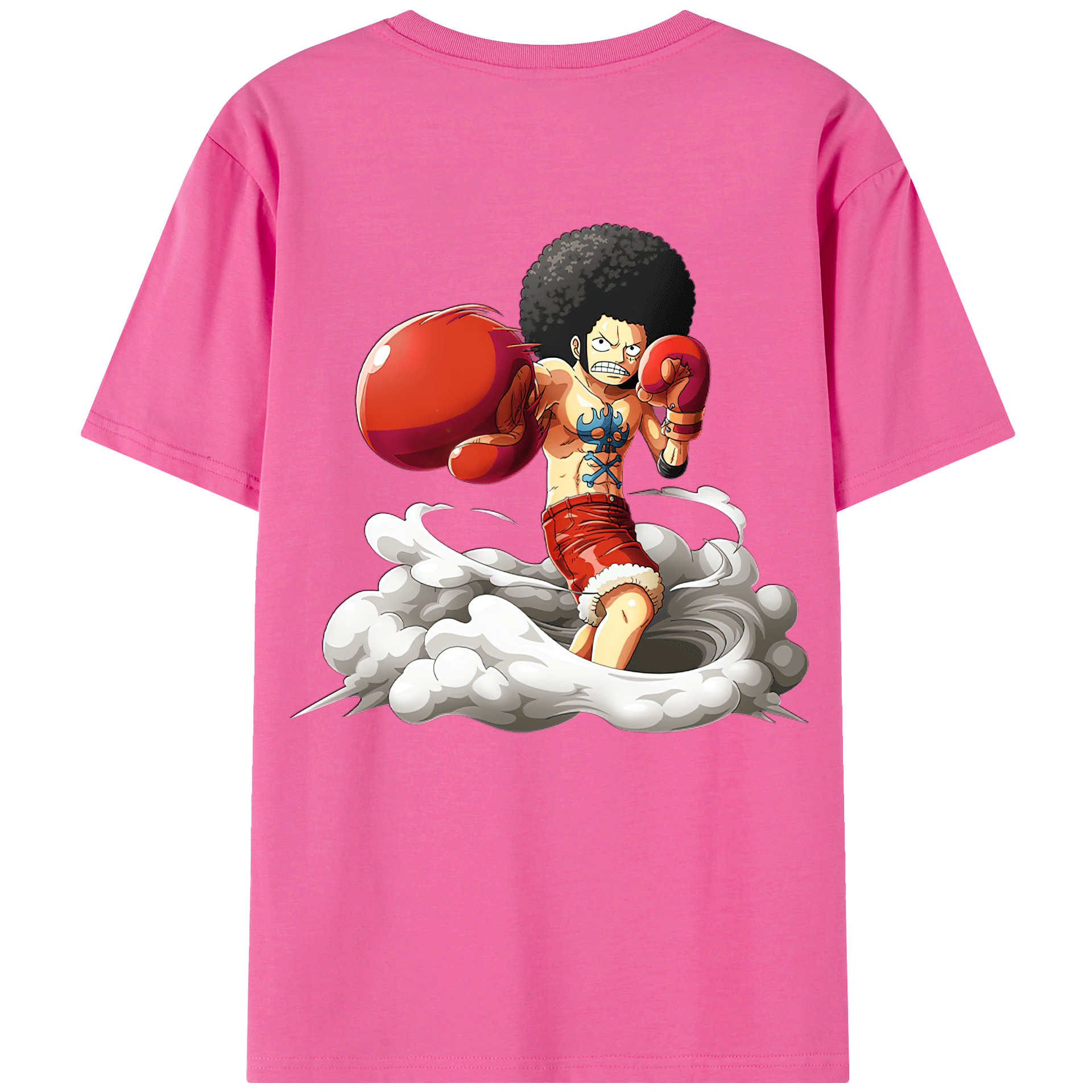 ワンピース モンキー・D・ルフィ ONE PIECE Monkey D. Luffy レディース半袖Tシャツ(バックプリント)